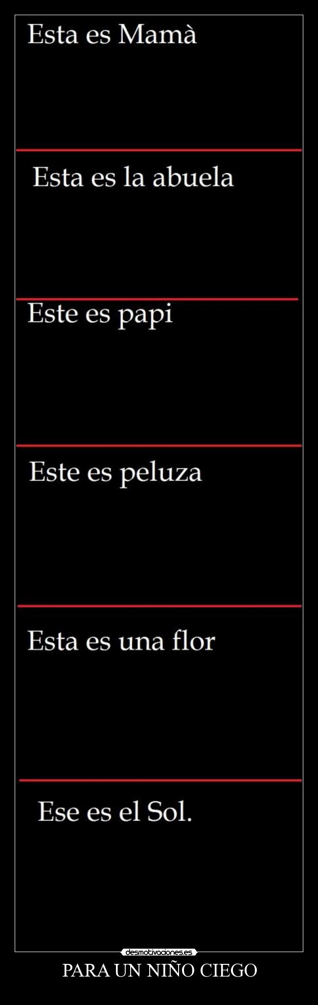 PARA UN NIÑO CIEGO -