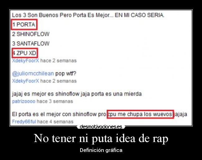 No tener ni puta idea de rap - 