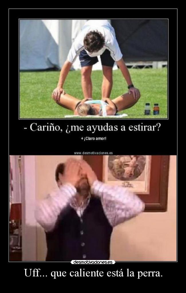 Uff... que caliente está la perra. - 