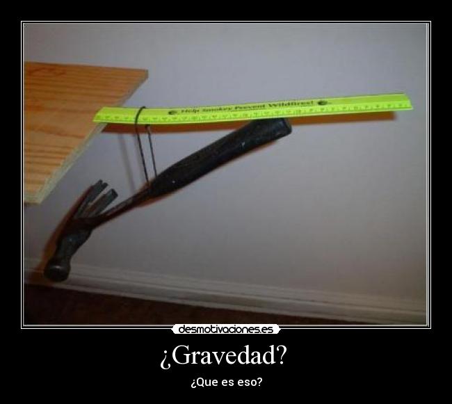 ¿Gravedad?  - ¿Que es eso?
