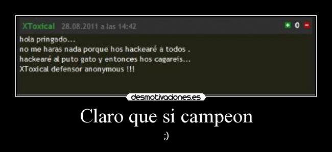 Claro que si campeon - 