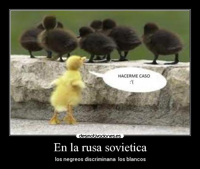 En la rusa sovietica - los negreos discriminana los blancos