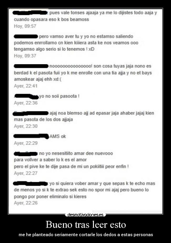 Bueno tras leer esto - 