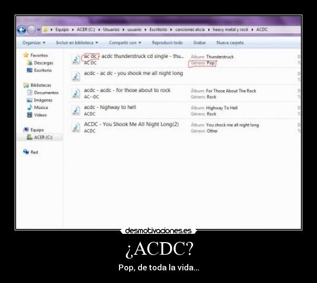 ¿ACDC? - Pop, de toda la vida...