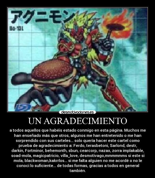 carteles agunimon desmotivaciones