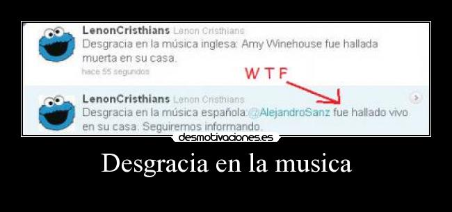 Desgracia en la musica -