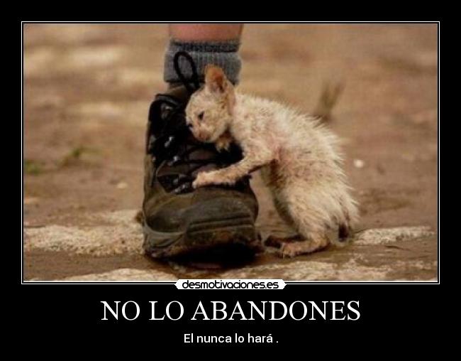 NO LO ABANDONES - El nunca lo hará .