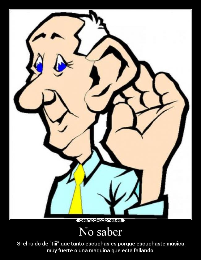 No saber -