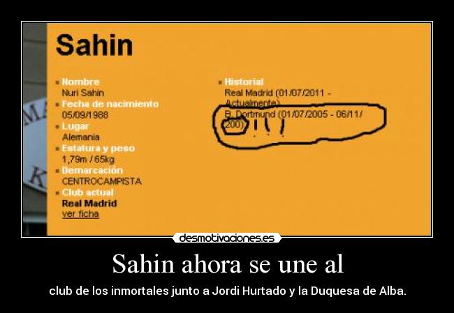 Sahin ahora se une al - 