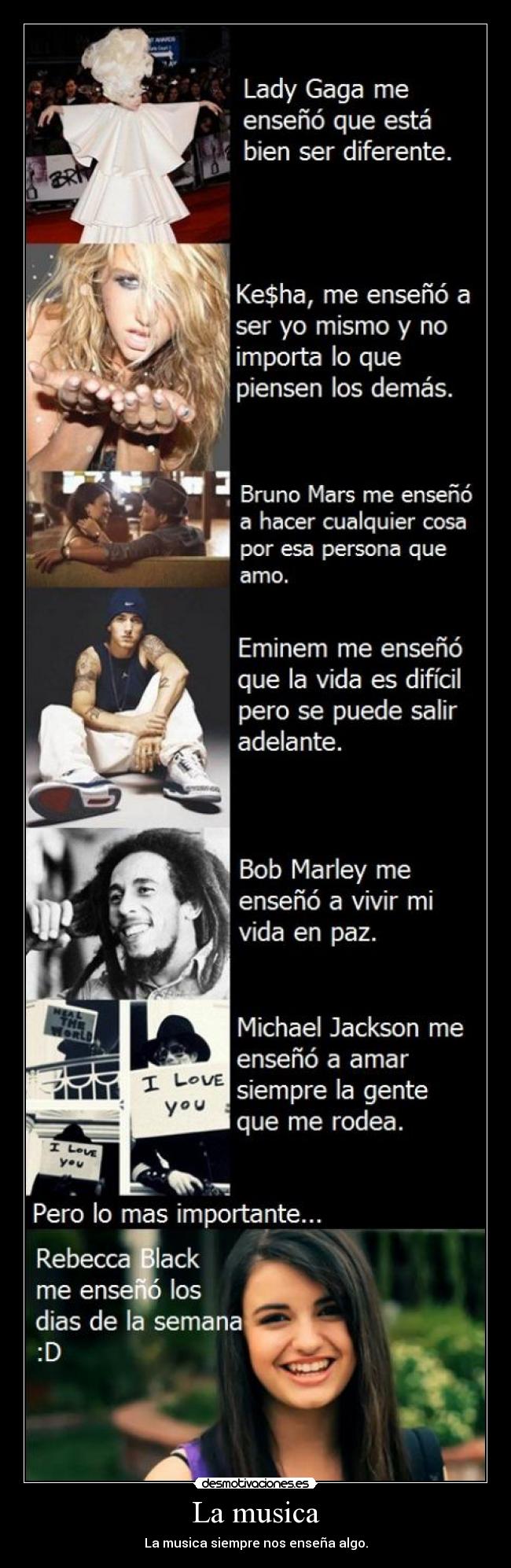 La musica - La musica siempre nos enseña algo.