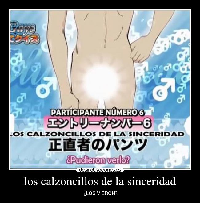 los calzoncillos de la sinceridad -
