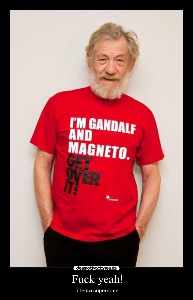 carteles gandalf magneto ian mckellen desmotivaciones