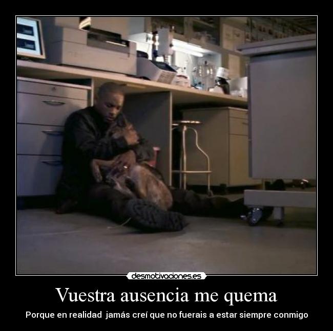 Vuestra ausencia me quema - Porque en realidad jamás creí que no fuerais a estar siempre conmigo