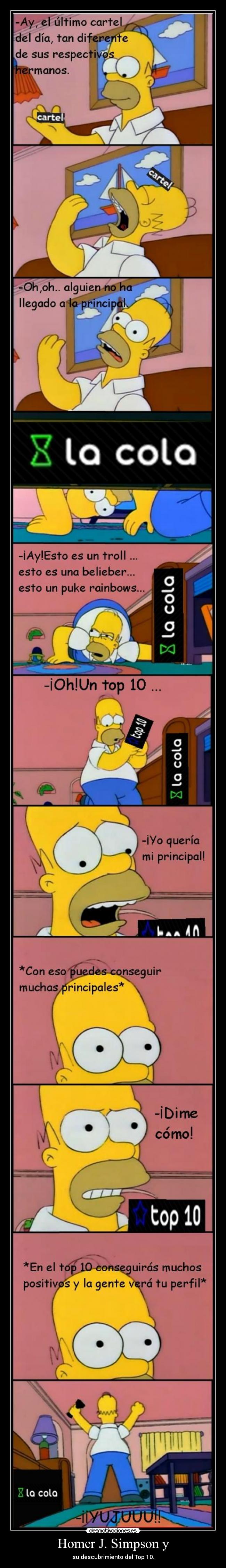 Homer J. Simpson y - su descubrimiento del Top 10.