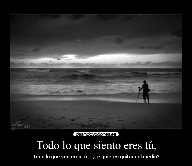 Todo lo que siento eres tú, -