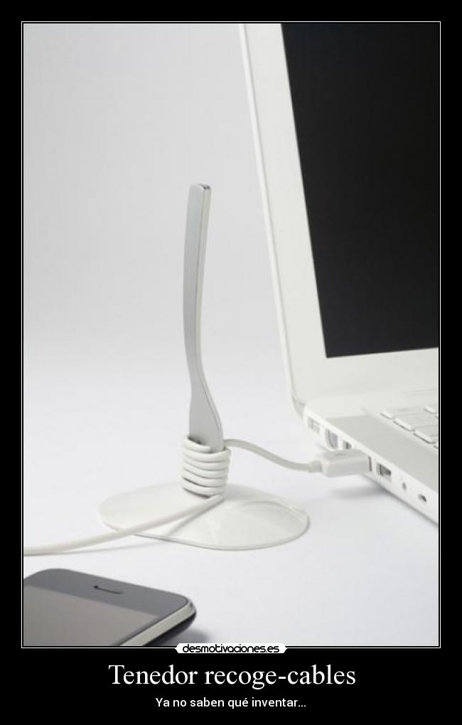 Tenedor recoge-cables -