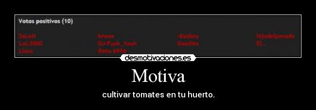 Motiva - cultivar tomates en tu huerto.