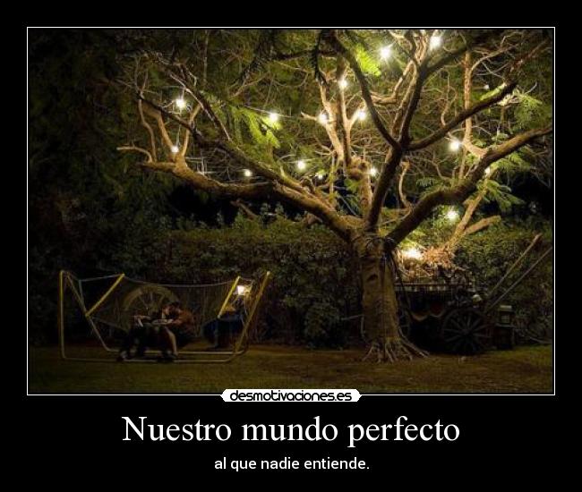 Nuestro mundo perfecto - al que nadie entiende.