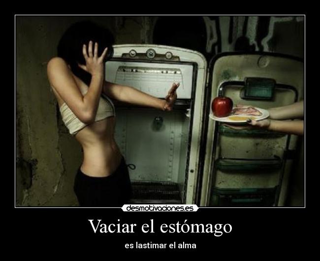 carteles vaciar estomago lastimar alma anorexia asi conseguras que vea mas desmotivaciones