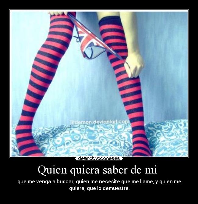 Quien quiera saber de mi  - 