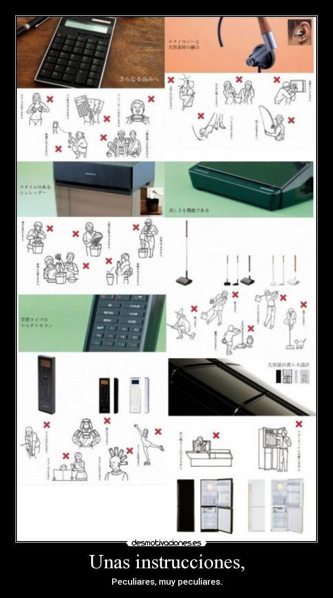 Unas instrucciones, - Peculiares, muy peculiares.