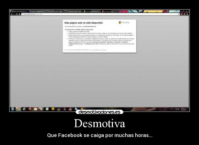 Desmotiva - Que Facebook se caiga por muchas horas...