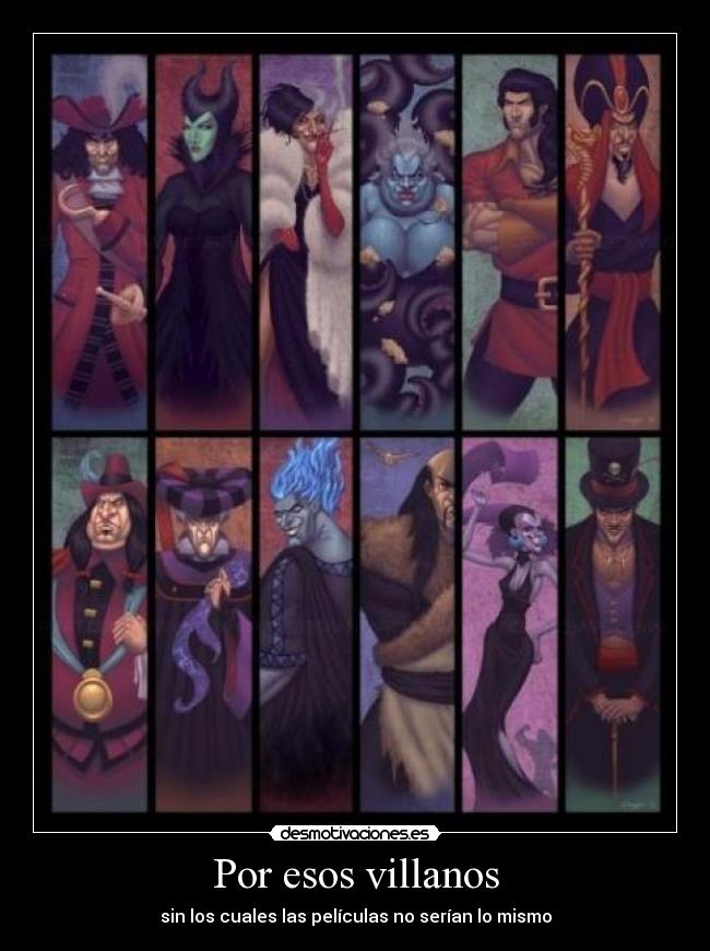 carteles villanos disney peliculas desmotivaciones