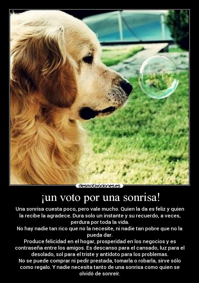 ¡un voto por una sonrisa! - 