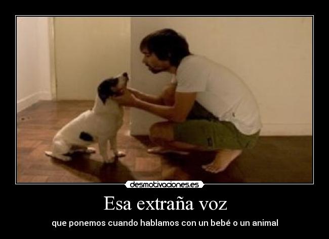 Esa extraña voz - que ponemos cuando hablamos con un bebé o un animal