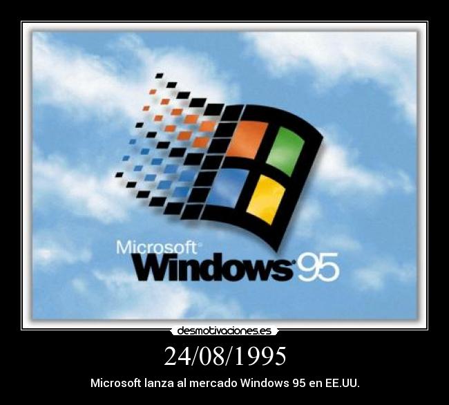 24/08/1995 - Microsoft lanza al mercado Windows 95 en EE.UU.