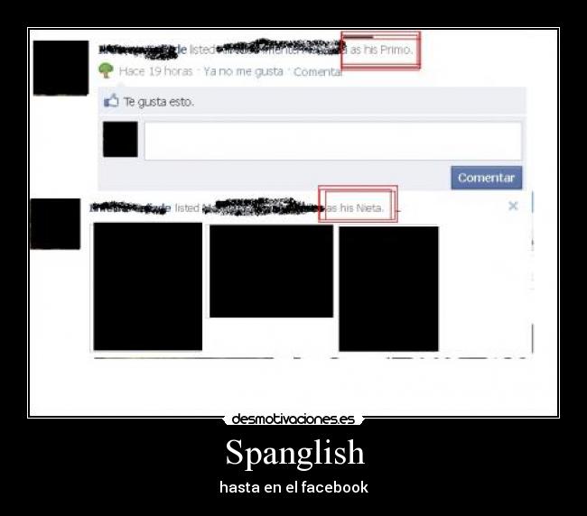 Spanglish - hasta en el facebook
