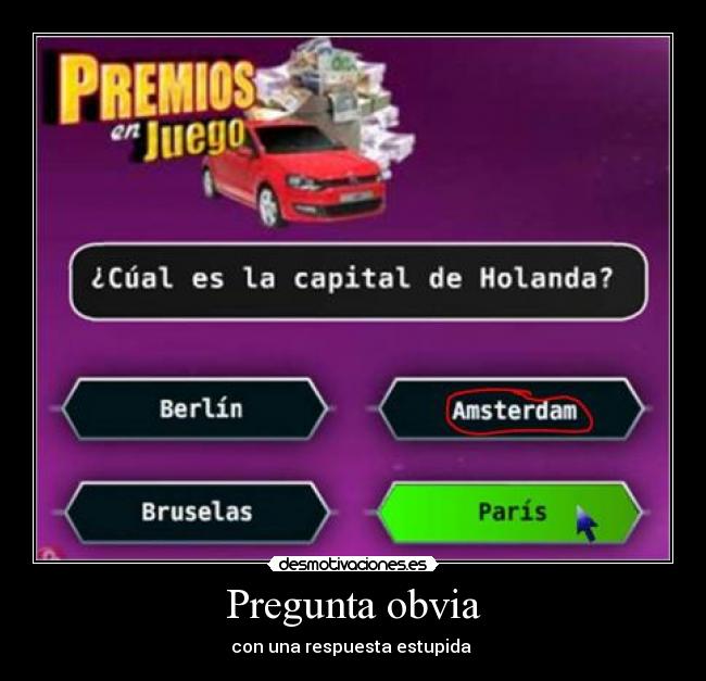 Pregunta obvia - 