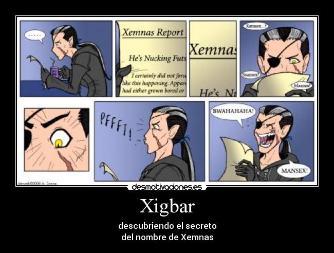 Xigbar - descubriendo el secreto
del nombre de Xemnas