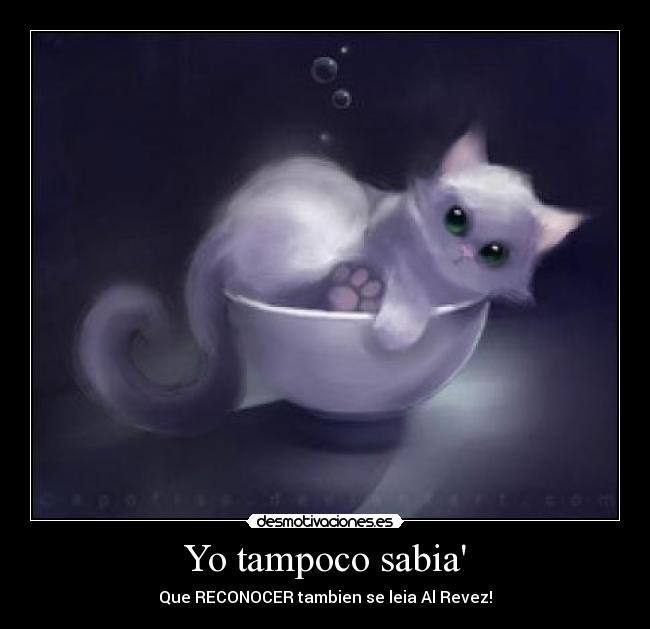 Yo tampoco sabia - Que RECONOCER tambien se leia Al Revez!