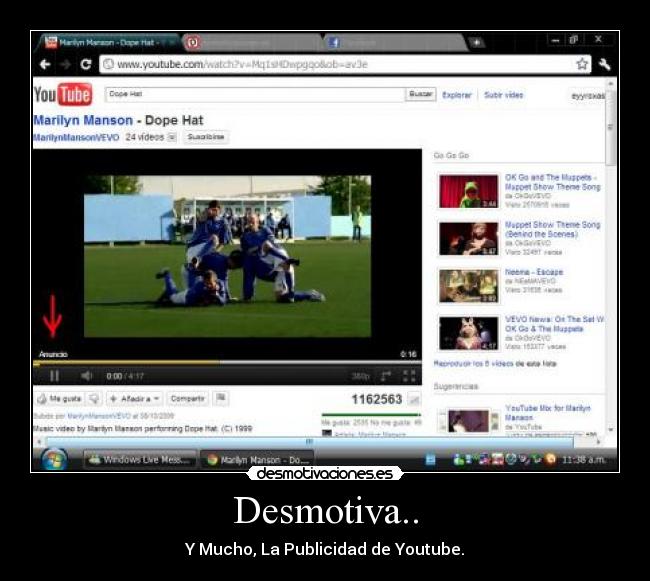 Desmotiva.. - Y Mucho, La Publicidad de Youtube.