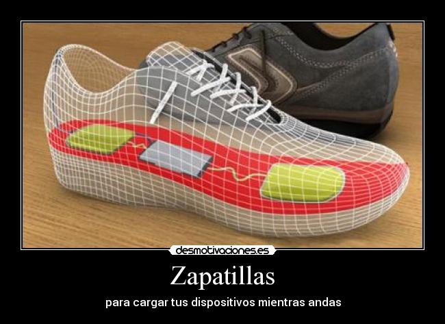 Zapatillas - para cargar tus dispositivos mientras andas