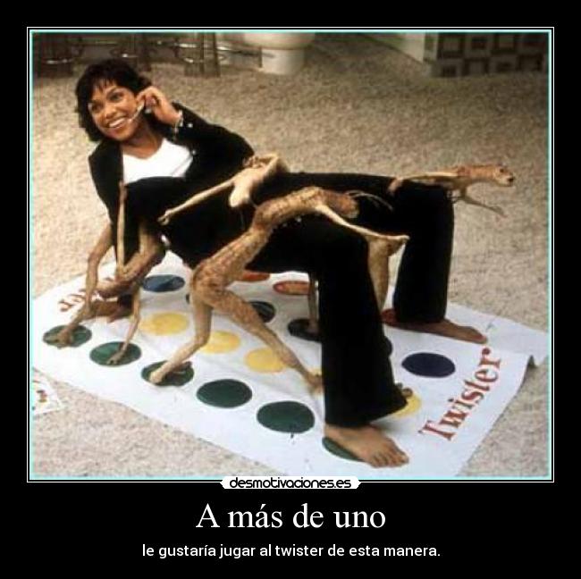 A más de uno - le gustaría jugar al twister de esta manera.