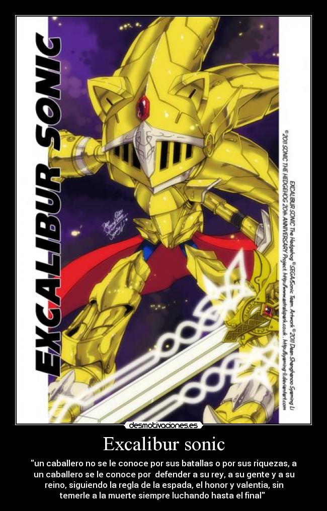 carteles excalibur sonic desmotivaciones