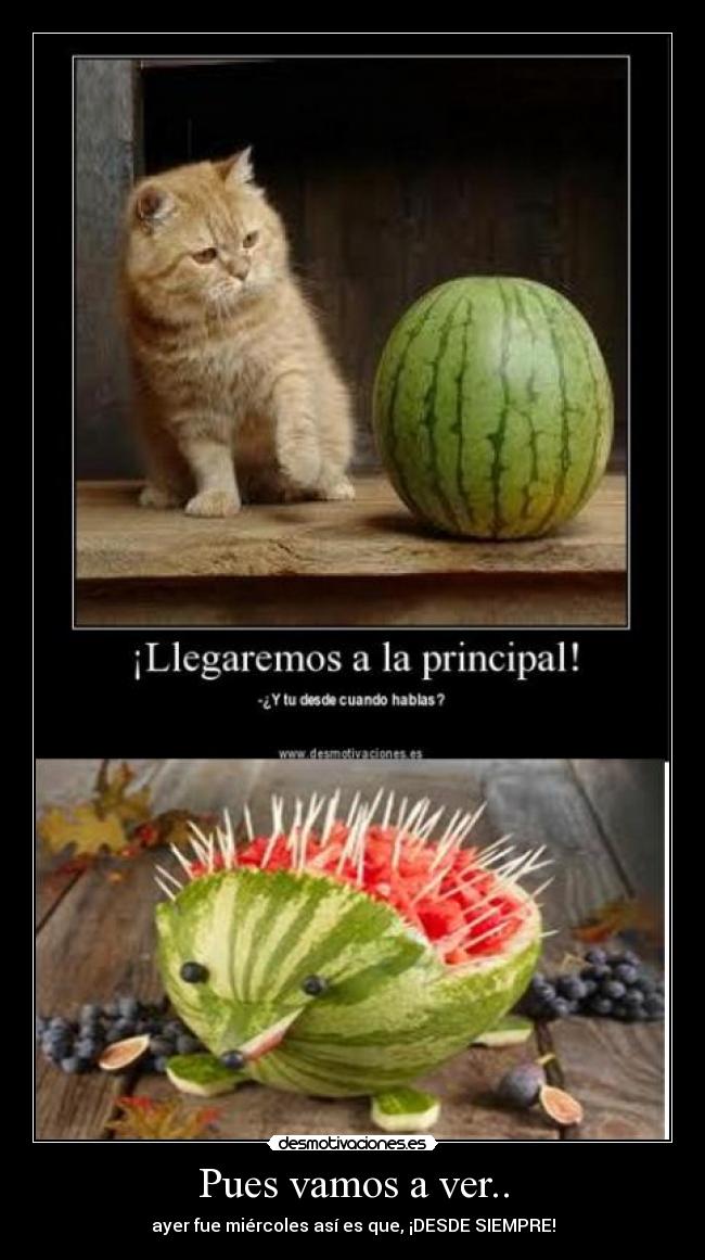 Pues vamos a ver.. - ayer fue miércoles así es que, ¡DESDE SIEMPRE!