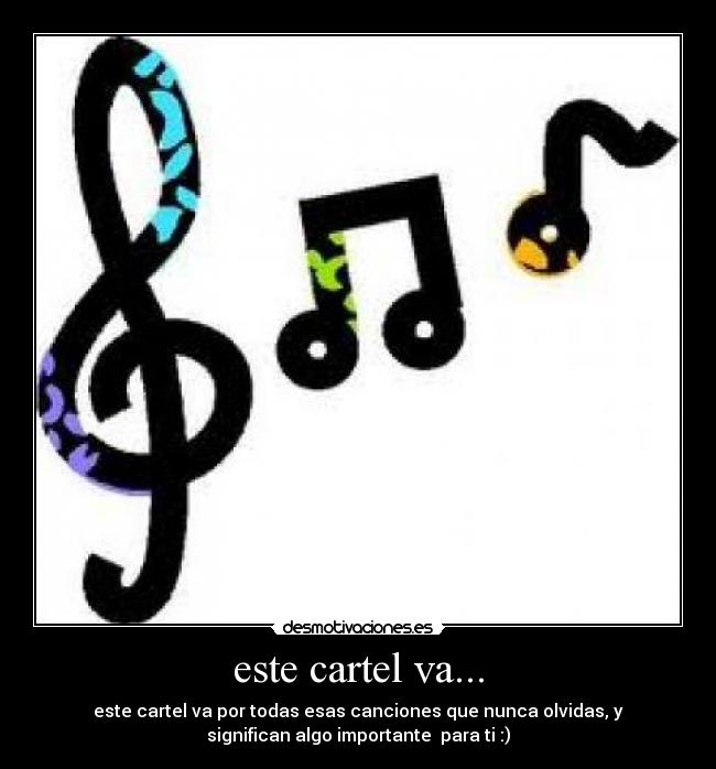 este cartel va... -