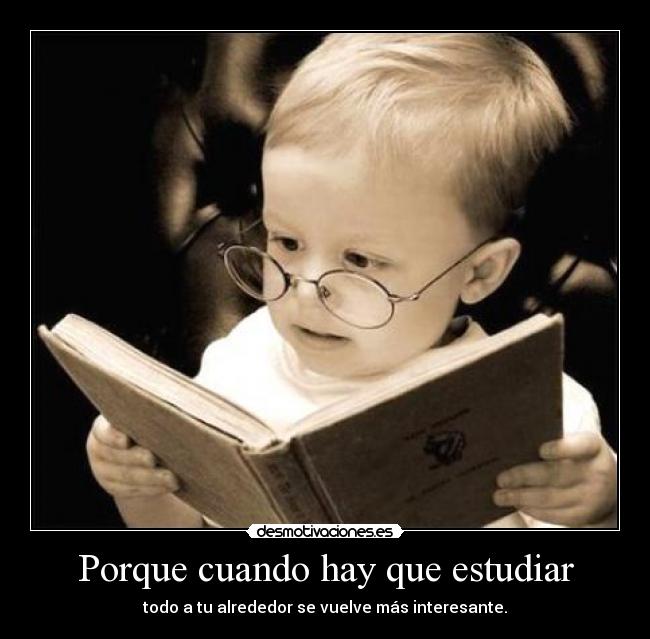 Porque cuando hay que estudiar - todo a tu alrededor se vuelve más interesante.