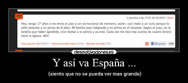 Y así va España ... -