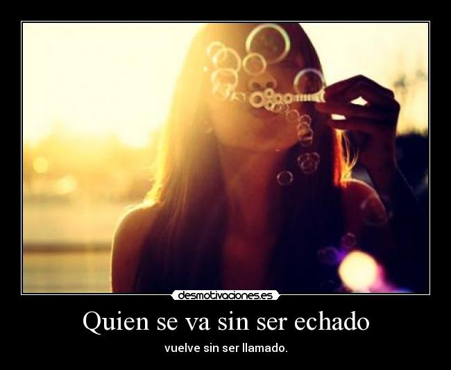 Quien se va sin ser echado - 