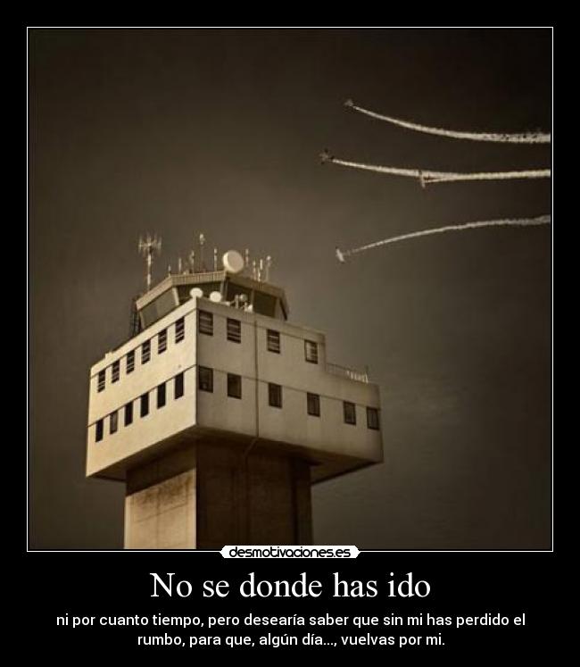 No se donde has ido - 