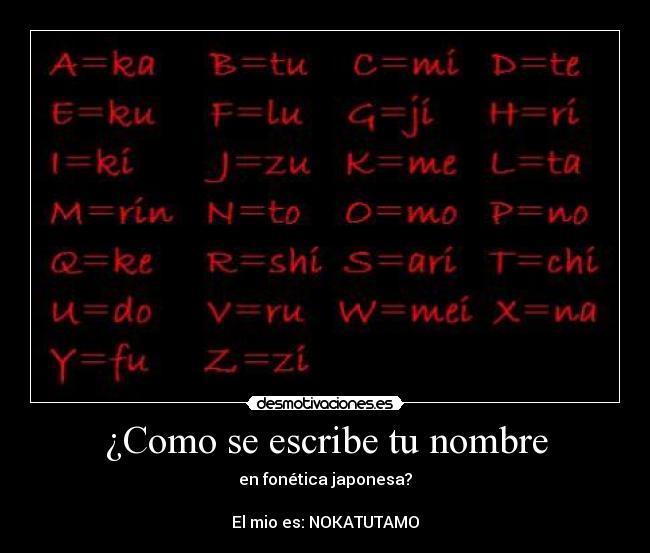 carteles nombre fonetica japonesa desmotivaciones