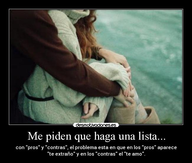 Me piden que haga una lista... -