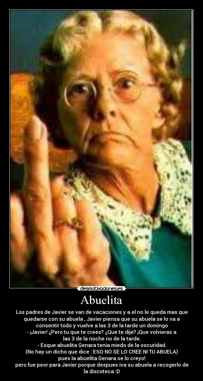 carteles abuelita desmotivaciones