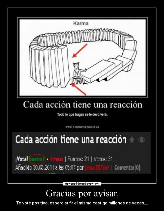 Gracias por avisar. - 