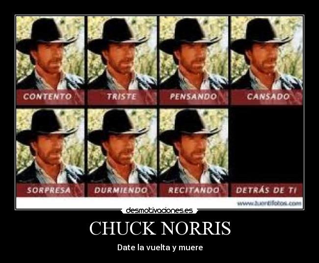 carteles chuck norris posiciones desmotivaciones