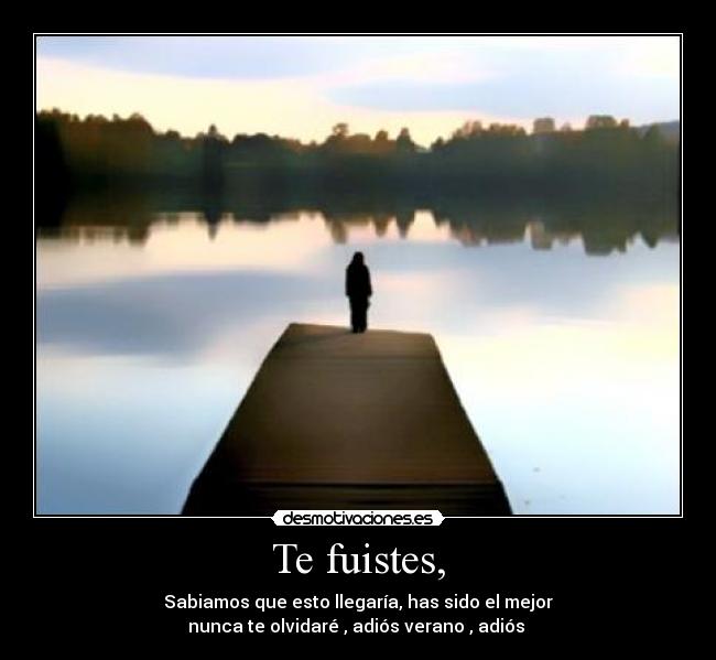 Te fuistes, - 